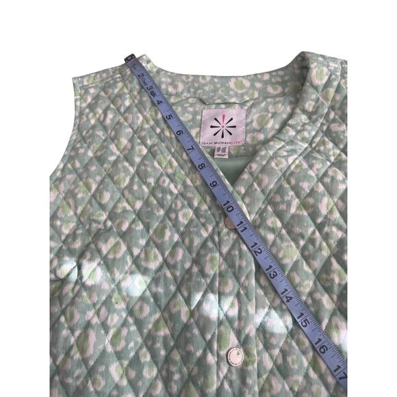 Isaac Mizrahi Vest Plus Green White Outdoor Women's Fairy Groovy Gorp Size 2X - Picture 12 of 13